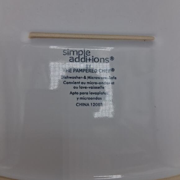 Pampered Chef Simple Additions Polka Dots Oval Platter White Multicolor Circles - Picture 4 of 4